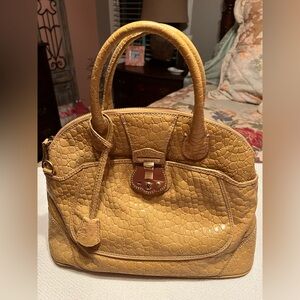 Vintage Talbots Satchel bag , Gold textured